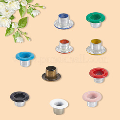 200 комплект 10-х цветных железных люверсов&nbsp;SCRA-GF0001-10B-06