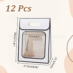 Складные бумажные подарочные пакеты с окошком ABAG-WH0045-20A