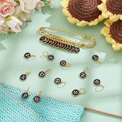26 шт. сплав эмали кулон фиксирующие маркеры петель HJEW-BC00085
