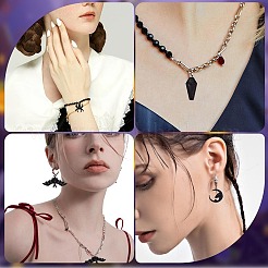 36шт 6 стиля хэллоуин тема сплава эмаль подвески&nbsp;FIND-SC0004-37