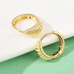 Латунные серьги обруча&nbsp;EJEW-D348-14G
