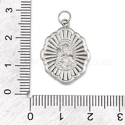 Подвески из нержавеющей стали 304 на тему Девы Марии STAS-I356-05P-04