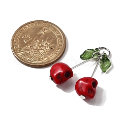 Подвески в виде черепа из синтетической окрашенной бирюзы PALLOY-JF04110-01