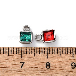 Подвески из нержавеющей стали 304 со стразами STAS-B090-02P