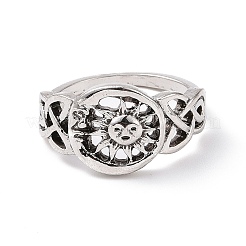 Солнцезащитное кольцо в стиле ретро из сплава с тройным узлом для мужчин и женщин RJEW-B045-01