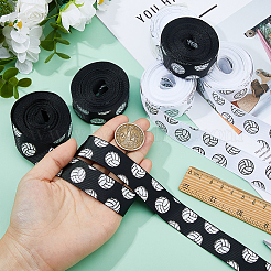 30 ярд двухцветных плоских полиэстеровых лент с волейбольным узором OCOR-DC0001-25