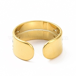 Ионное покрытие (ip) 304 нержавеющая сталь ажурный паук открытое манжетное кольцо для женщин RJEW-C053-03G