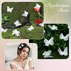 40шт полиэстеровая бабочка&nbsp;DIY-SP0006-26B