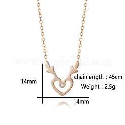 Ожерелья с подвеской в виде сердца из оленьего рога DZ8057