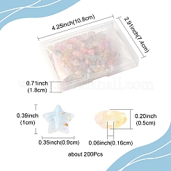 200 шт. прозрачные акриловые бусины градиентного цвета&nbsp;MACR-FS0002-03