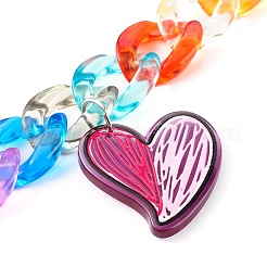 Акриловая цепочка для телефона с цепочкой HJEW-JM00504-02