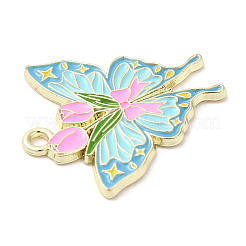 Подвески из эмалевого сплава с покрытием из легкого золота&nbsp;ENAM-L041-03A