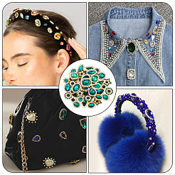 100 шт. пришивные стразы в форме капли/сердца/звезды&nbsp;GACR-TA0001-07C