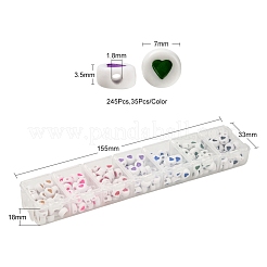 7 цвет непрозрачных акриловых бусин MACR-YW0001-76