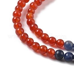 Нити бусин из натурального желтого нефрита чакры G-NH0002-E03-4mm