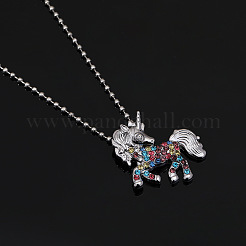 Ожерелья с подвеской в виде лошади из сплава со стразами для детей FS-WG0E39F-04