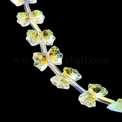 Стеклянные бусины с гальваническим покрытием  EGLA-B006-02A-AB01