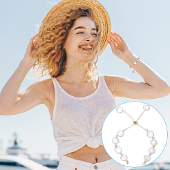 Изготовление браслета-слайдера из 2 натурального жемчуга Кеши&nbsp;BJEW-UN00020