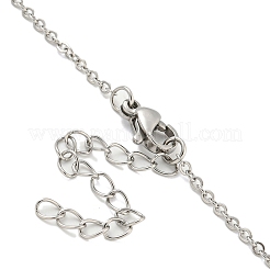 Сердце латунь микро паве прозрачный кубический цирконий для женщин&nbsp;LS-NJEW-B100-07P