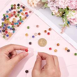 150 шт. 10-х цветные светящиеся бусины ручной работы из золотистого песка в технике лэмпворк FOIL-PA0001-04