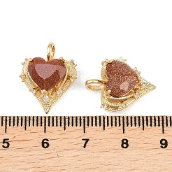 Латунные микропаве прозрачные подвески с фианитом&nbsp;KK-H257-08B-G01