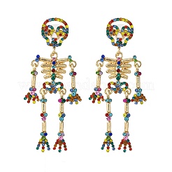 Серьги-гвоздики в форме скелета из сплава&nbsp;LS-EJEW-Z142-02G