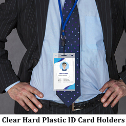 Прямоугольная пластиковая крышка держателя удостоверения личности AJEW-WH0556-03D