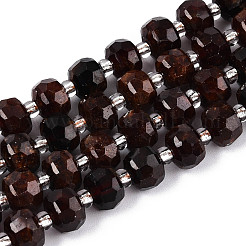 Натуральный оранжевый гранатовый бисер пряди G-N327-08A-04