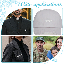 16 шт. 4 стиля броши в форме звезды из цинкового сплава JEWB-HY0001-41P