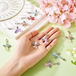 Украшение подвески из стекла и акрила в виде ангела&nbsp;HJEW-TAC0051