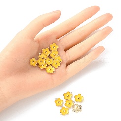 Подвески из эмалевого сплава с покрытием из легкого золота&nbsp;ENAM-YW0002-20G