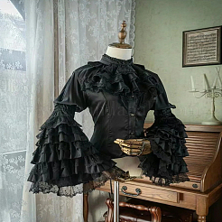 1 м 3-слойная плиссированная шифоновая цветочная кружевная отделка&nbsp;OCOR-LP0001-78B