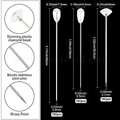 3 пакет 3-х видов железных/стальных булавок&nbsp;FIND-SP0004-67