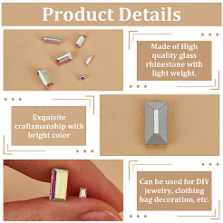 180шт 6 стиля стеклянные кабошоны со стразами RGLA-FG0001-26