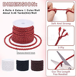 4 рулон 4 цвета полиэфирного шнура OCOR-TA0002-63B