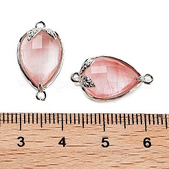 Подвески в виде капли из вишневого кварцевого стекла с граненой каплей&nbsp;G-B081-03P-02