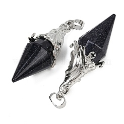 Большие подвески из натуральных и синтетических смешанных драгоценных камней с огранкой в форме двухконусов G-Z101-03P