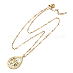 Ожерелья с подвесками из нержавеющей стали 304 для женщин NJEW-S435-02G-B