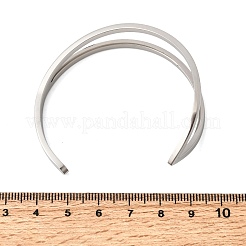 Браслеты-манжеты из нержавеющей стали 304 для женщин&nbsp;BJEW-D408-29P