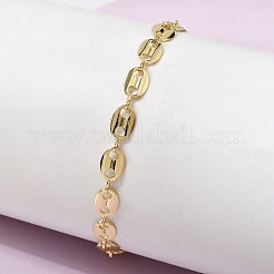 Браслеты из латунной цепочки для женщин&nbsp;BJEW-K298-08G