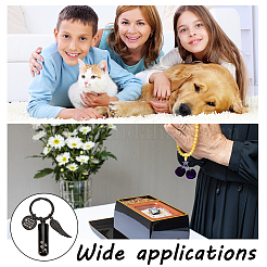 Брелки для ключей в виде урны с прахом из нержавеющей стали 304&nbsp;KEYC-WH0027-95