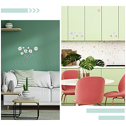 6 лист ромашки цветок ПВХ стикер&nbsp;AJEW-WH0283-48