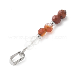 Граненые круглые подвески из натуральных смешанных драгоценных камней PALLOY-JF03529