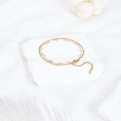 1шт. браслеты из нескольких нитей с натуральными агатовыми чипсами&nbsp;BJEW-LP0003-22B