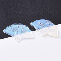 Прозрачный лак окрашенные стеклянные подвески&nbsp;GLAA-R212-01-B01