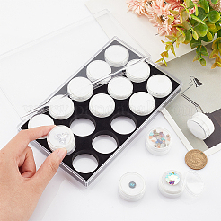 15шт круглые акриловые наборы ящиков для хранения алмазов VBOX-WH0005-07