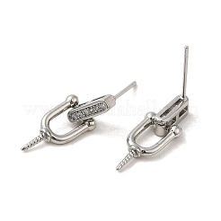 Латунные серьги-гвоздики из циркония&nbsp;KK-M270-31P