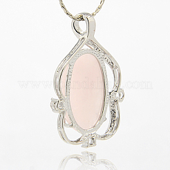 Природного розового кварца подвески G-XCP0001-39