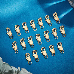 20 шт. латунные застежки-лобстеры&nbsp;KK-BBC0015-01B-G