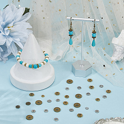 240шт 12 стиля сплава распорные бусины&nbsp;TIBEB-SC0001-45